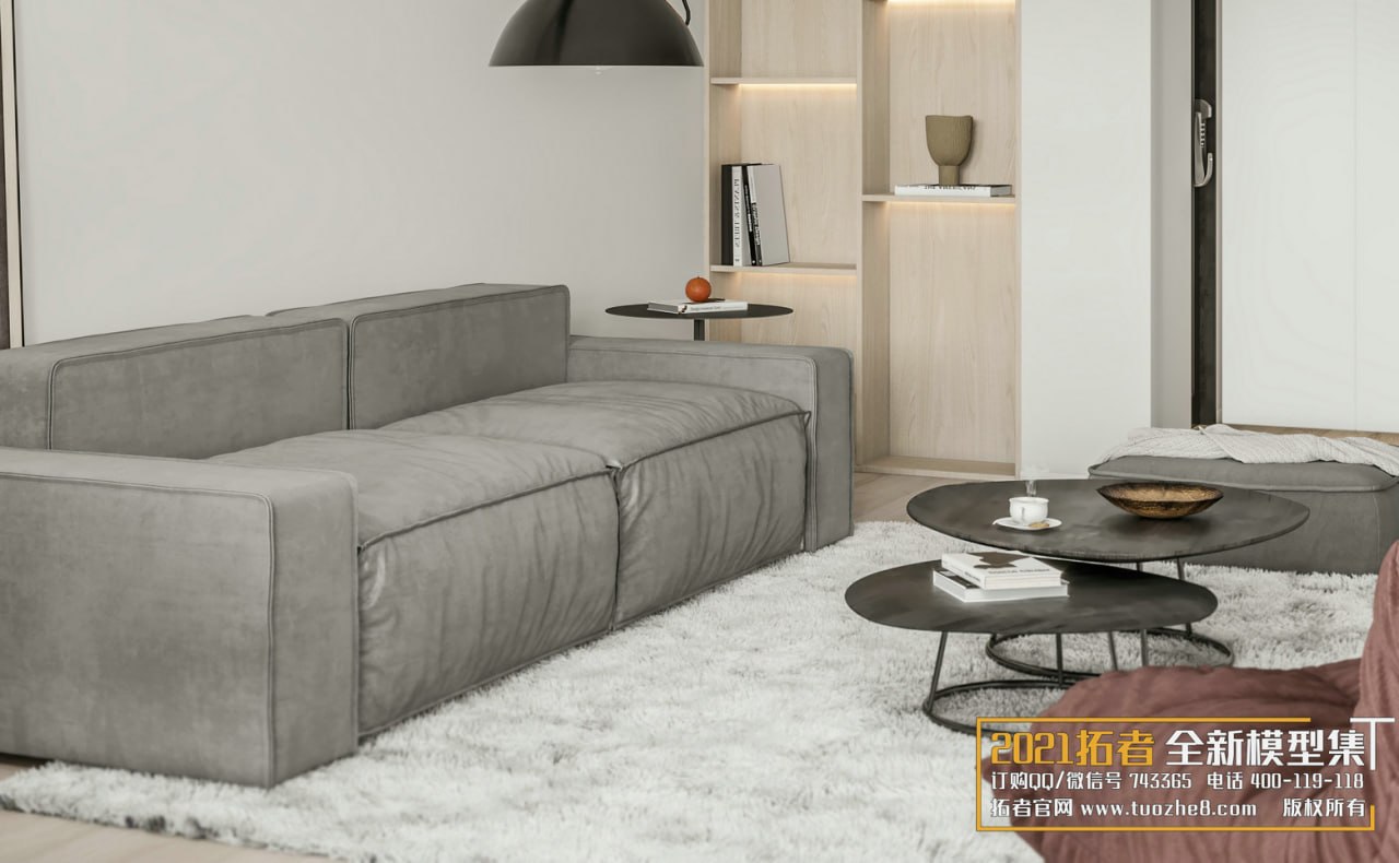 3D Living Room - Living Room Interior Model 83 (2)