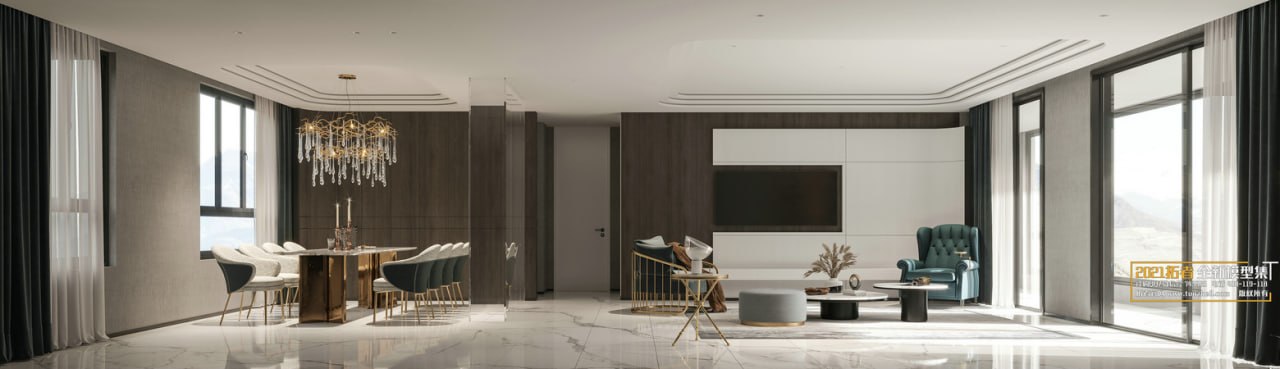 3D Living Room - Living Room Interior Model 94 (1)