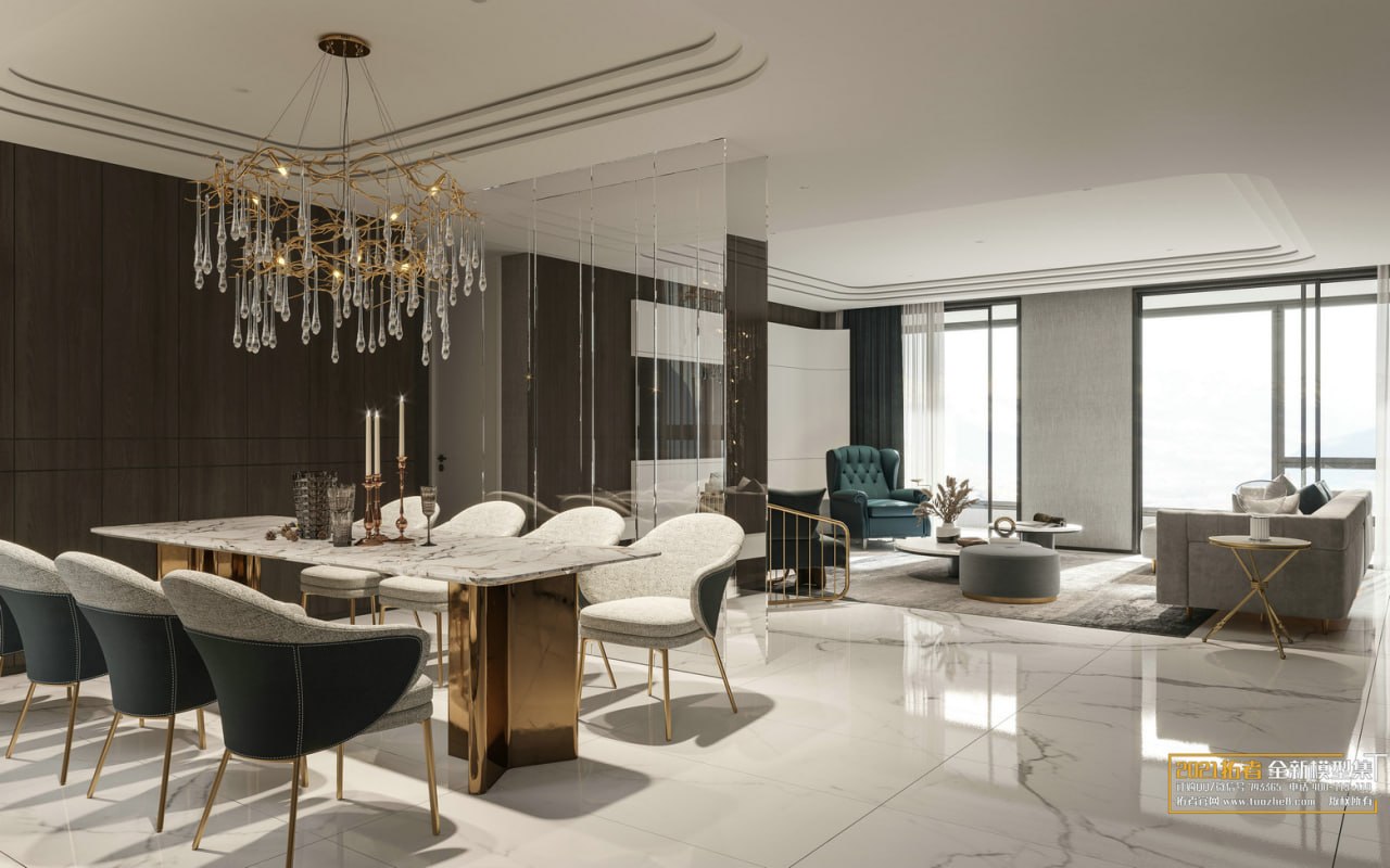 3D Living Room - Living Room Interior Model 94 (4)