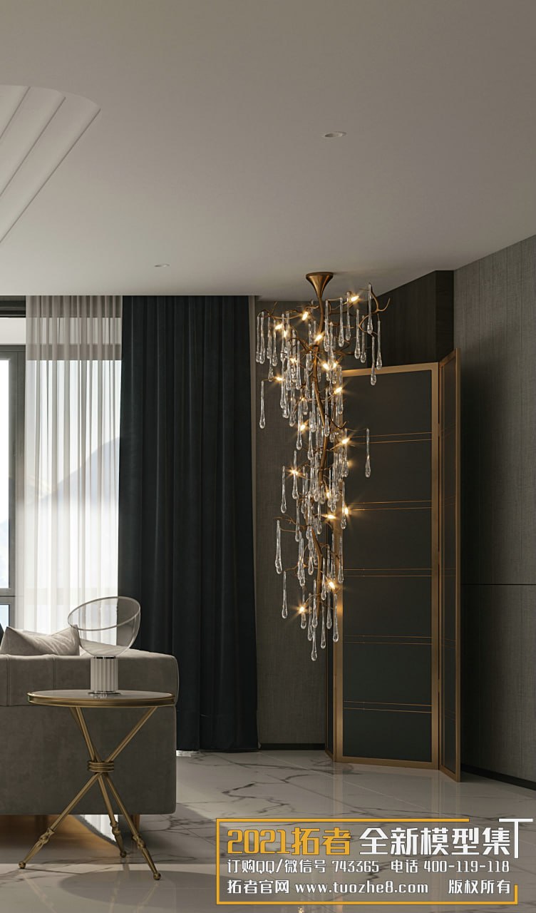 3D Living Room - Living Room Interior Model 94 (7)