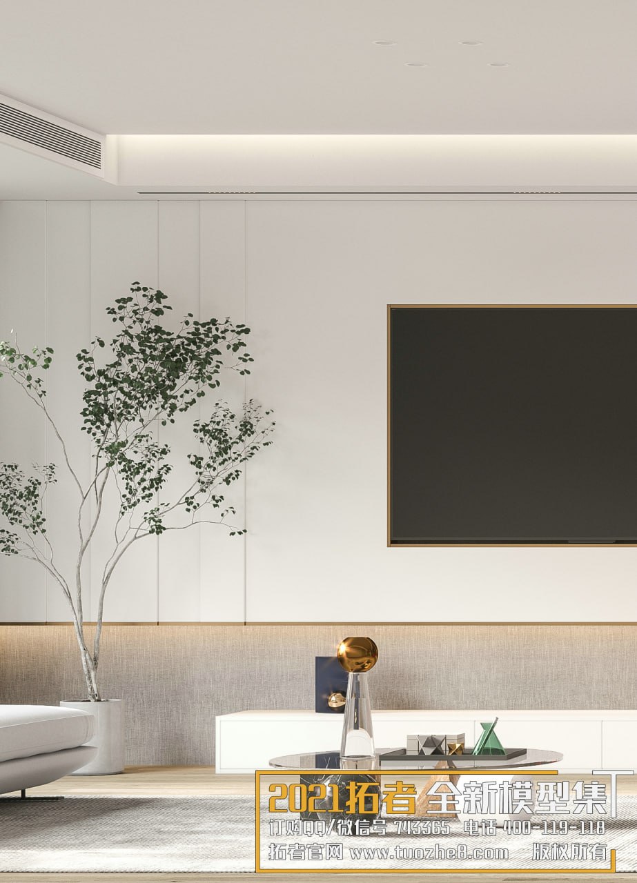 3D Living Room - Living Room Interior Model 96 (1)