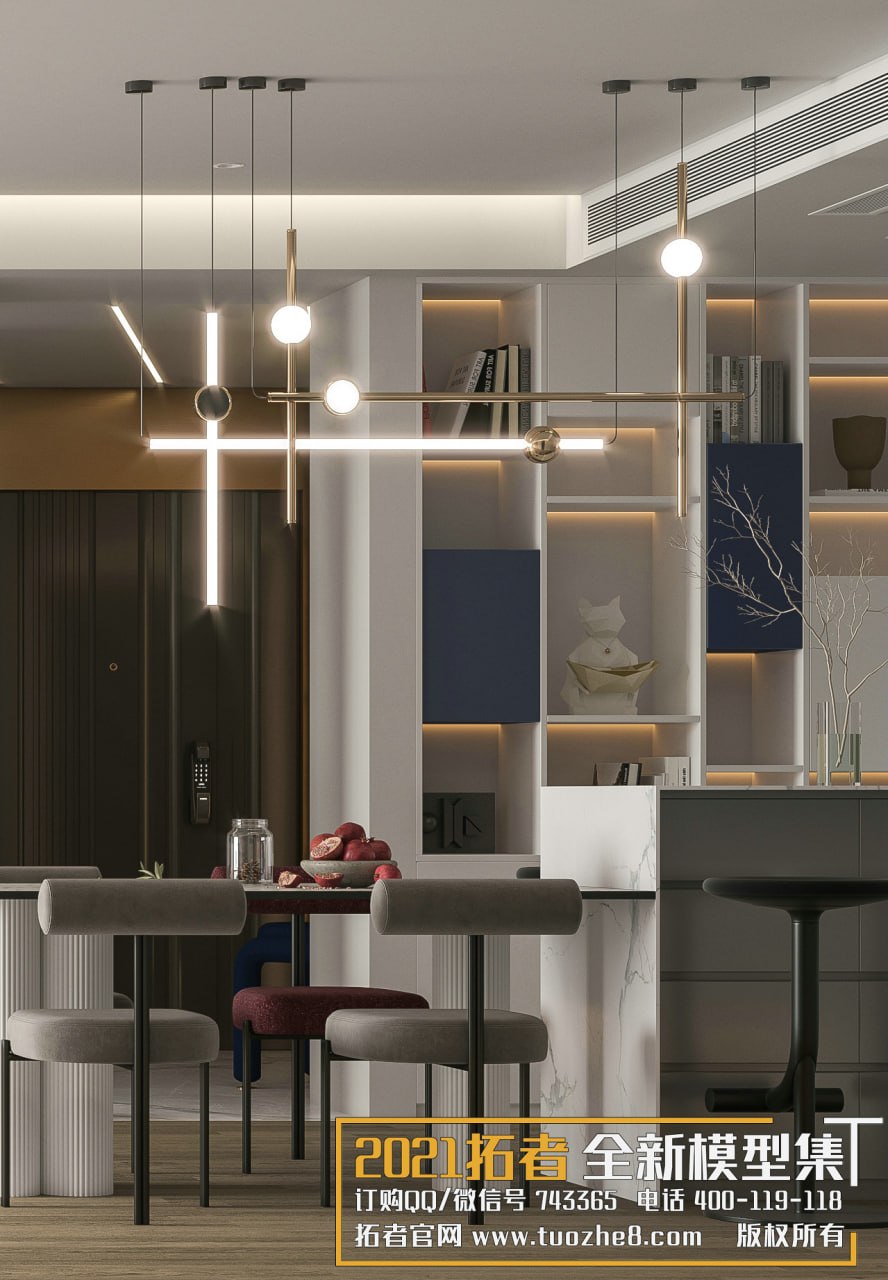 3D Living Room - Living Room Interior Model 96 (8)