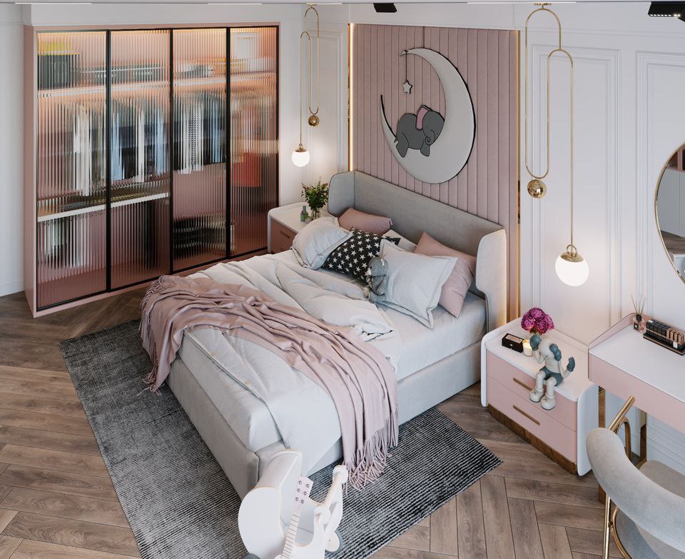 3Ds Max Bedroom for girls (3)