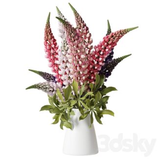 مدل سه بعدی گل و گلدان 1764