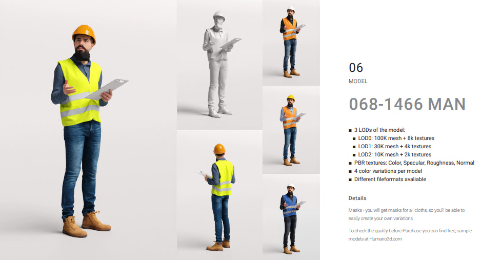 Humano 3D - 2506 - Workwear5