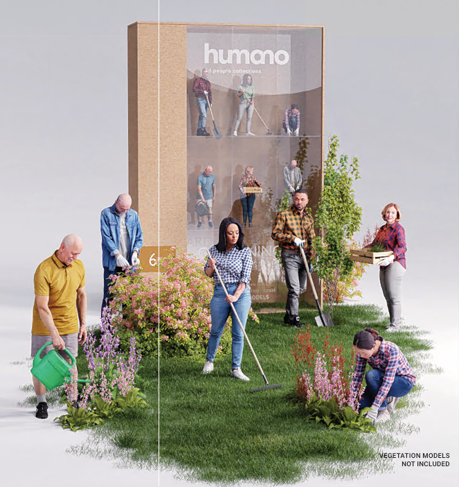Humano 3D Collection Posed 2209 - Gardening