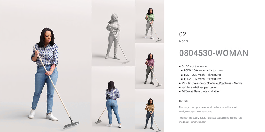 Humano 3D Collection Posed 2209 - Gardening4