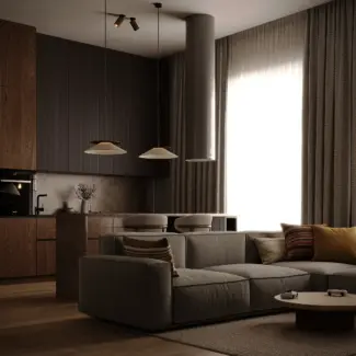 Kitchen living room design Kamalov