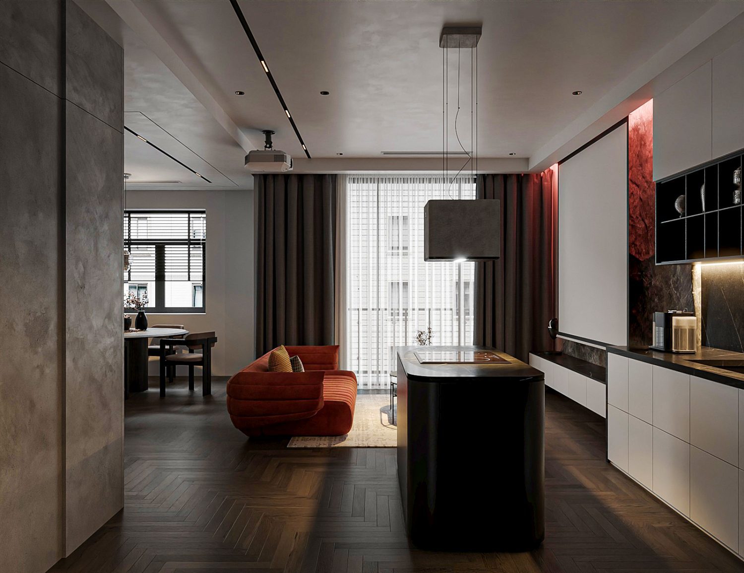 Living Room - Kitchen Interior Model 10 (4)