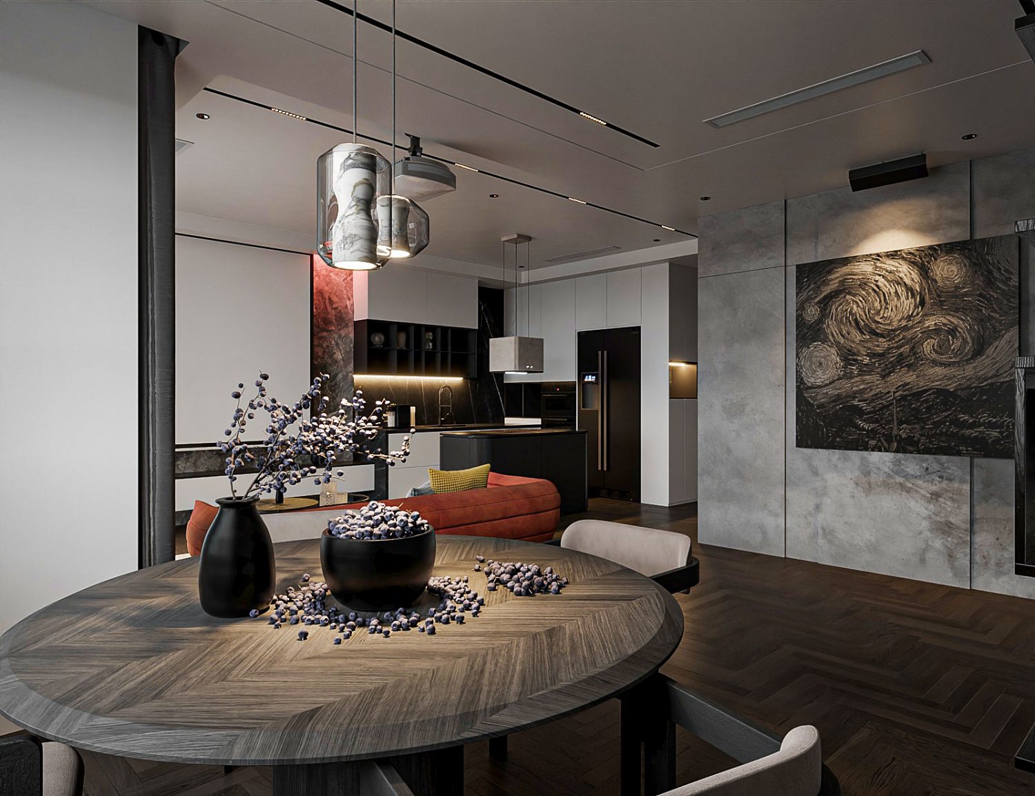 Living Room - Kitchen Interior Model 10 (8)