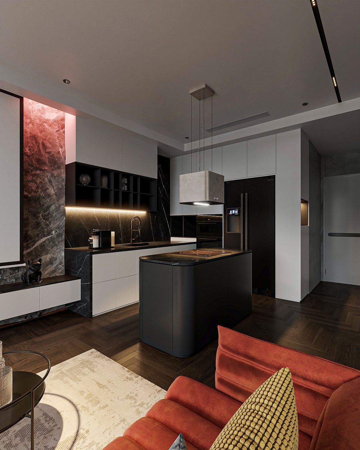 Living Room - Kitchen Interior Model 10 (9)