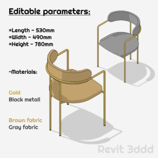 Revit WEST ELM Lenox Dining Chair