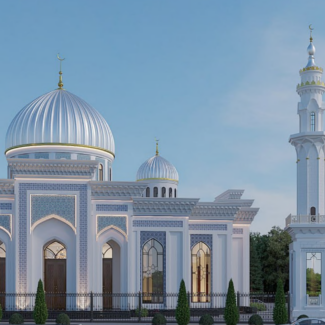 3D Mosque Mulla Ohund exterior
