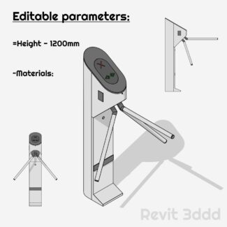 Revit Tripod turnstile motorized Praktika T01
