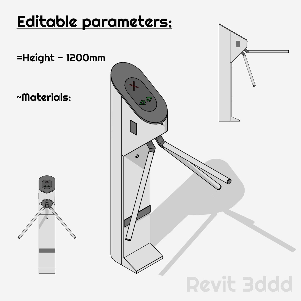 Tripod turnstile motorized Praktika T