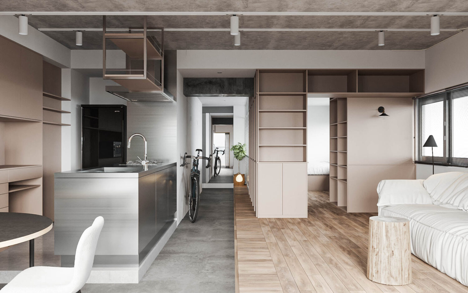 9688. Download Free 3D Interior Living Room - Kitchen Model By Le Hai