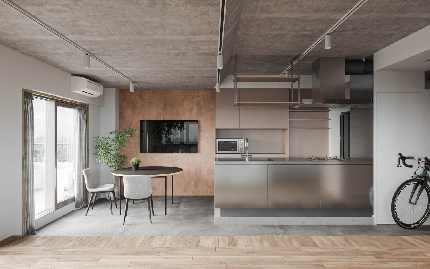 9688. Download Free 3D Interior Living Room - Kitchen Model By Le Hai