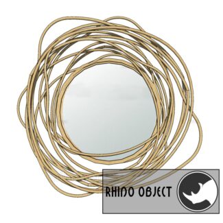 tall Nordic decorative mirror free SU model Rhino