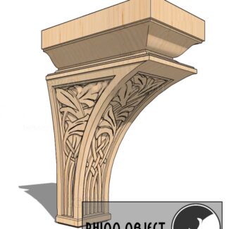 style carved column capital Rhino