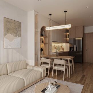 13664 3Ds Max Living Room - Kitchen Interior Model Download